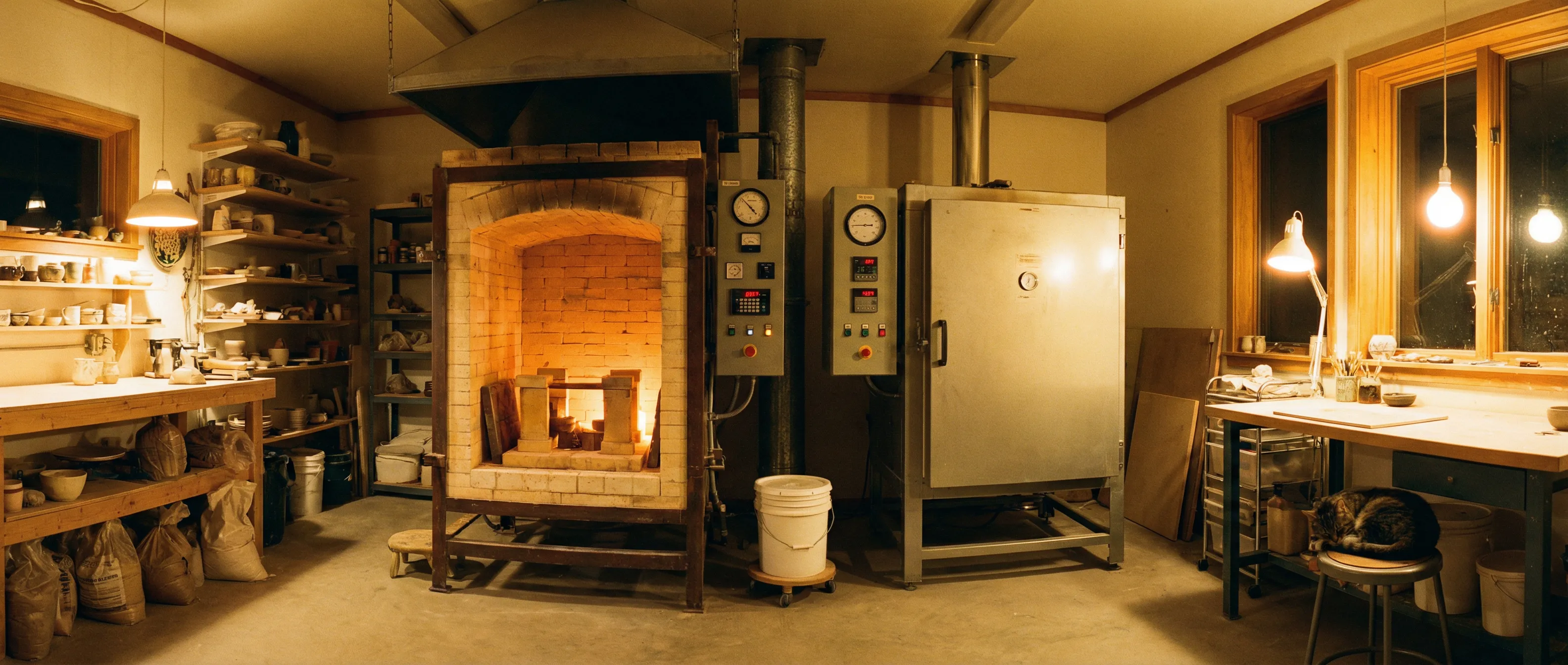 Atelier kiln setup