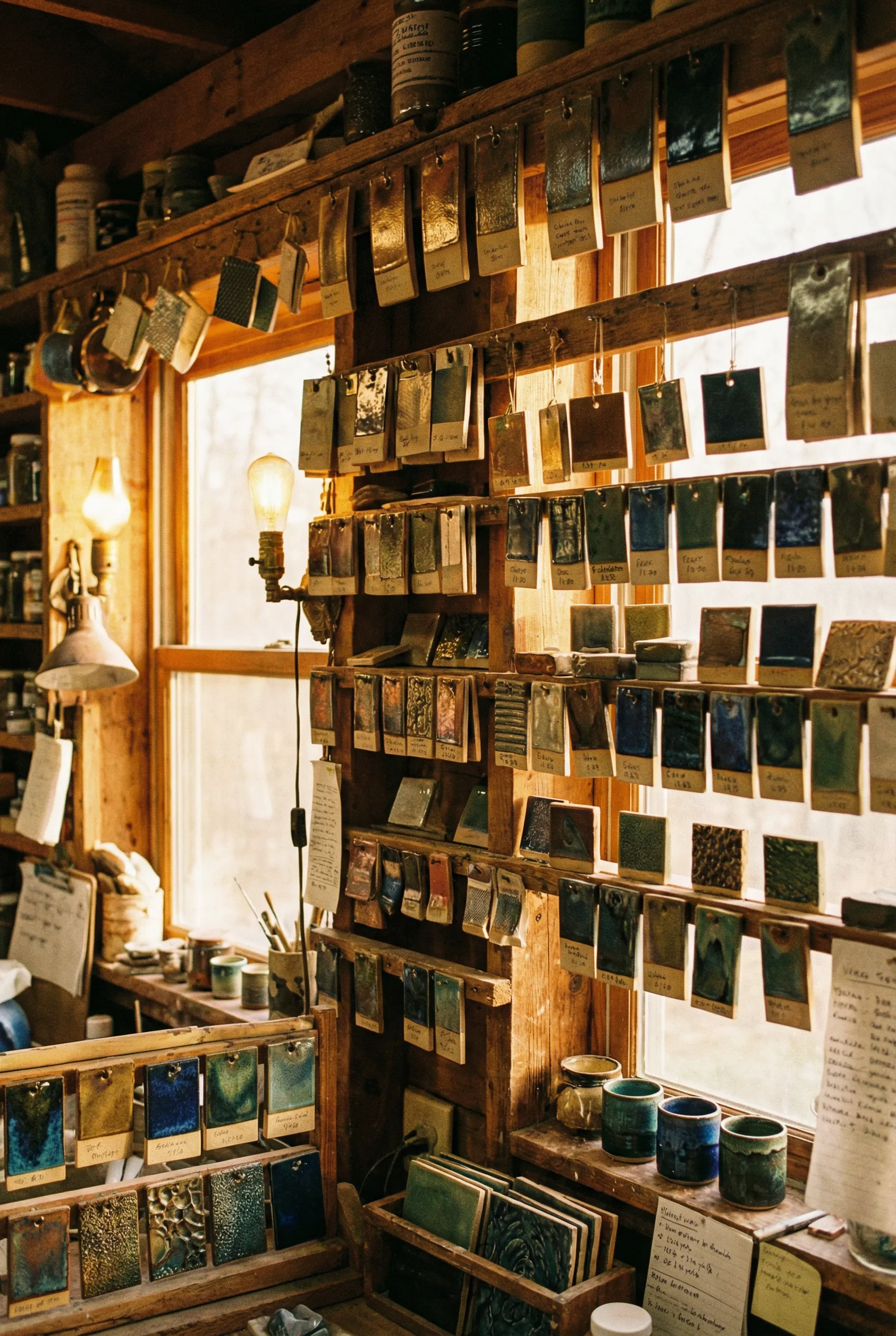 Glaze lab test tiles