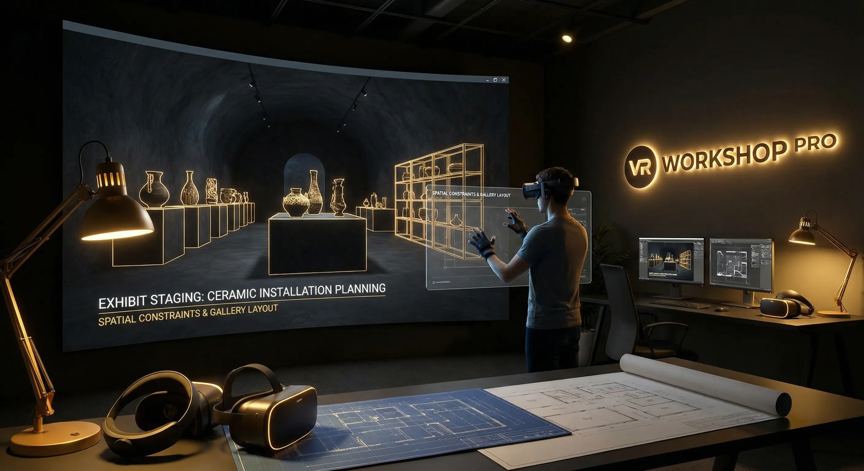 Exhibit staging in VR